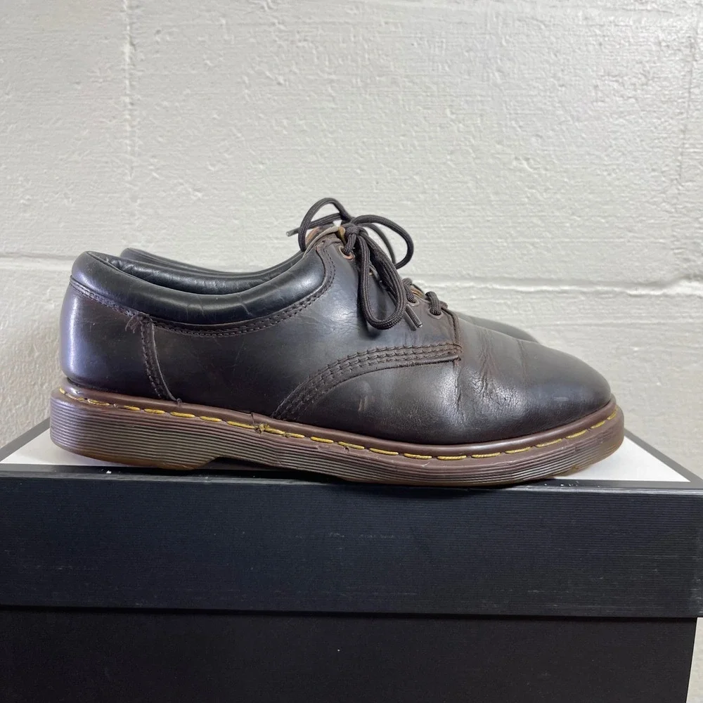Dr. Martens 8053 Brown Leather Oxford Dress Shoes Men's 10 US Made In England